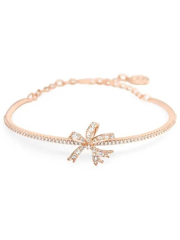 Hyperbola Bow Crystal Bangle Bracelet Rose Gold - SWAROVSKI - BALAAN 3