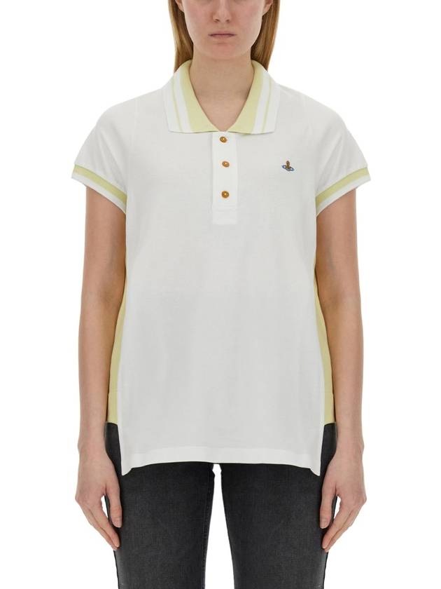 Embroidered ORB Polo Shirt White - VIVIENNE WESTWOOD - BALAAN 2