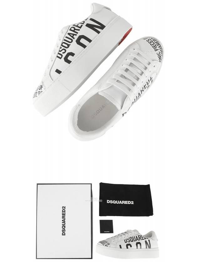 Women's Logo Printing Low-Top Sneakers White - DSQUARED2 - BALAAN 10