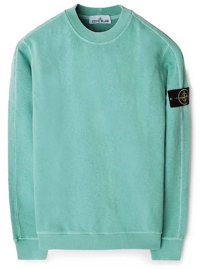 Logo Patch Crew Neck Sweatshirt Light Green - STONE ISLAND - BALAAN 2