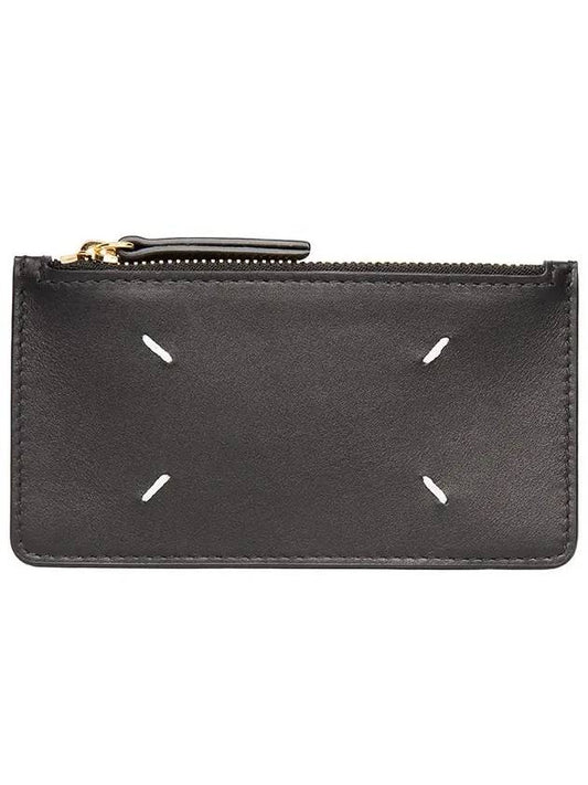 Signature Stitch Zipper Card Wallet Black - MAISON MARGIELA - BALAAN 2