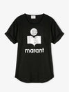 Women's Etoile Coldy Black Short Sleeve T-Shirt TS0004FA A1N10E 01BK - ISABEL MARANT - BALAAN 3