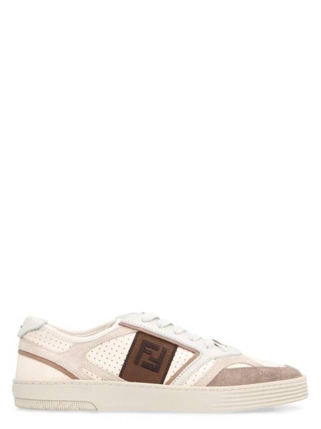 Step Leather Low Top Sneakers Beige - FENDI - BALAAN 2