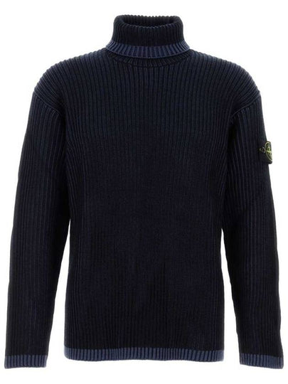 Vanish Full Rib RWS Wool Knit Top Navy - STONE ISLAND - BALAAN 2