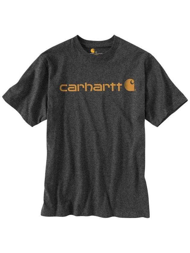 Loose fit heavyweight short sleeve logo graphic T shirt - CARHARTT - BALAAN 1