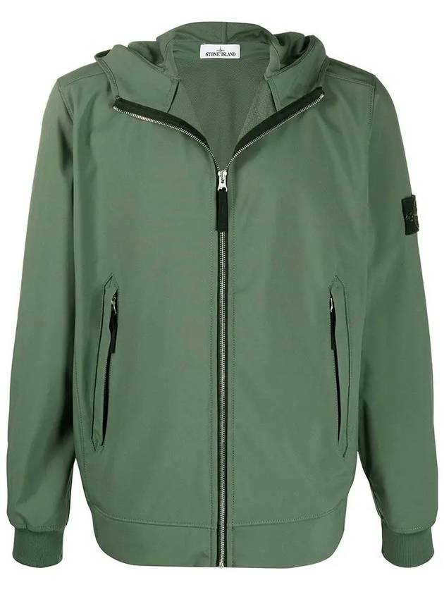 Men's Soft Shell Wappen Hooded Jacket Khaki - STONE ISLAND - BALAAN 3