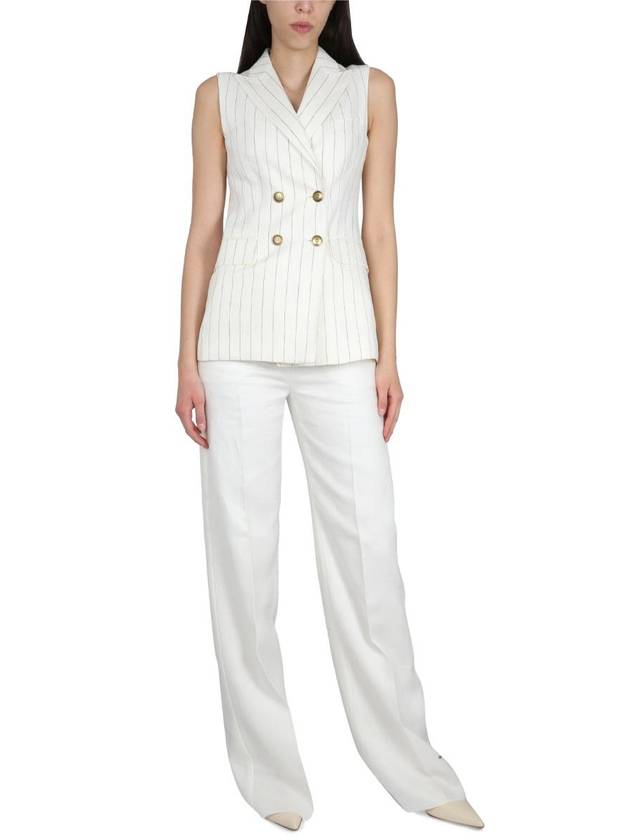 Bruthorn Linen Straight Pants White - MAX MARA - BALAAN 3