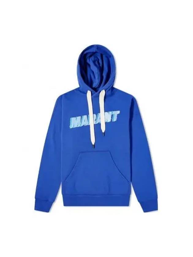 Mansel Logo Print Hoodie Blue - ISABEL MARANT - BALAAN 2