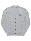 Bold Fox Head Patch Regular Cardigan Grey - MAISON KITSUNE - BALAAN 3