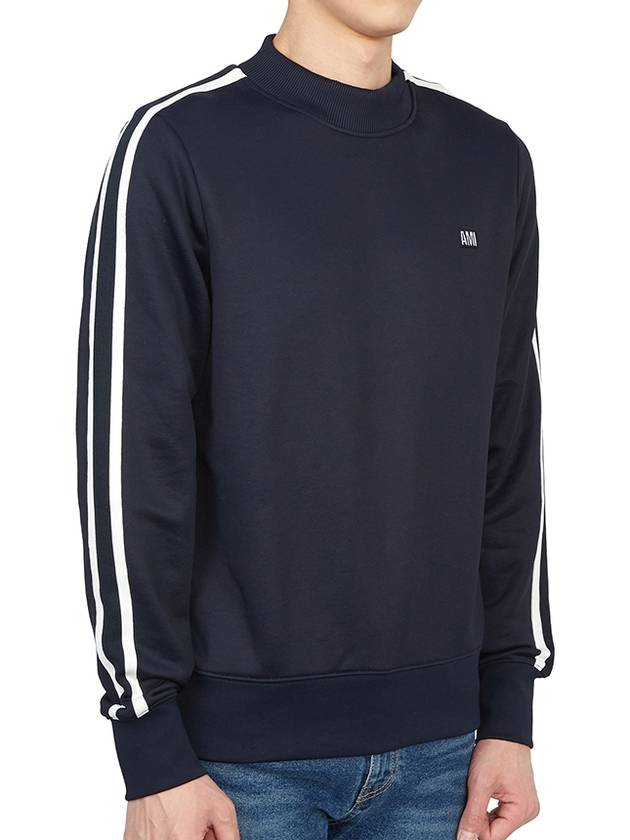 Track Crew Sweatshirt Nautic Blue - AMI - BALAAN 5