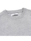 Men's Waffen Patch Round Neck Knit Top Light Grey - STONE ISLAND - BALAAN 6