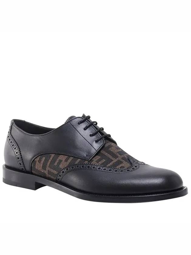 Leather Lace Up Derby Black - FENDI - BALAAN 7