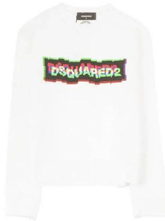 75GU0211 S25305 100 Multicolor Logo Printing Sweatshirt White Women TR 271969 - DSQUARED2 - BALAAN 1