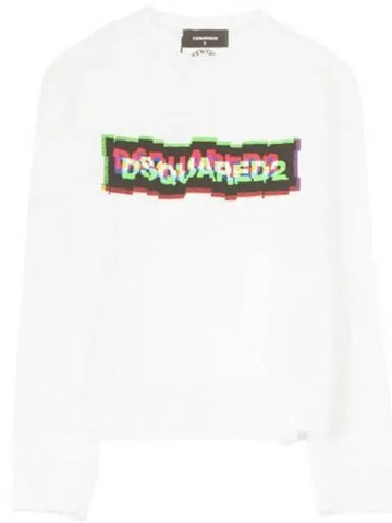 75GU0211 S25305 100 Multicolor Logo Printing Sweatshirt White Women s TR 270738 - DSQUARED2 - BALAAN 1