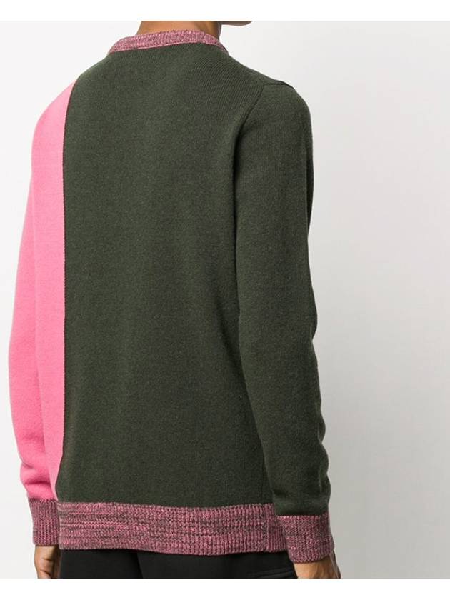 Wool Knit Top Green Pink - STONE ISLAND - BALAAN 5