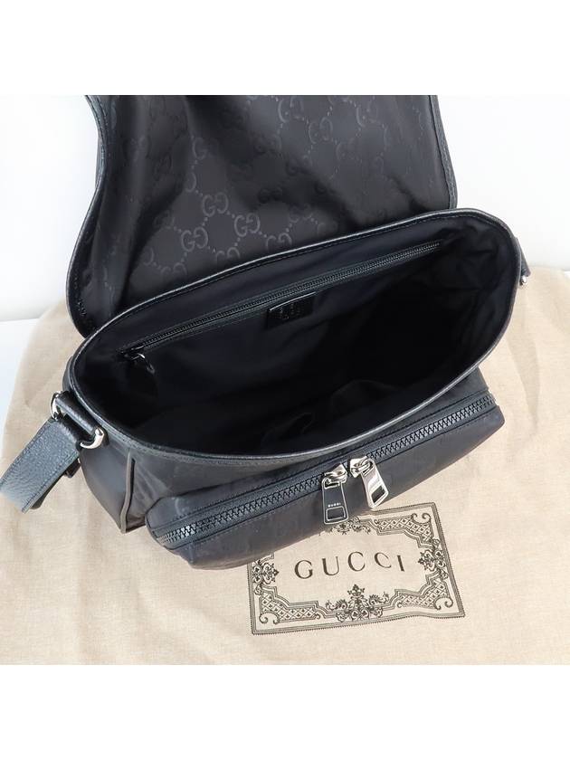 GG Microsima Nylon Messenger Bag Black - GUCCI - BALAAN 6