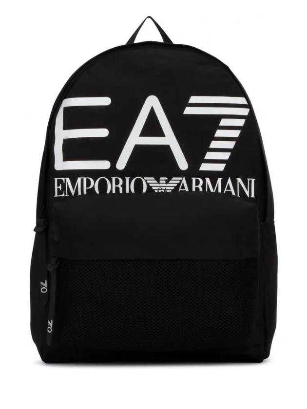 EA7 Logo Print Backpack Black - EMPORIO ARMANI - BALAAN 1