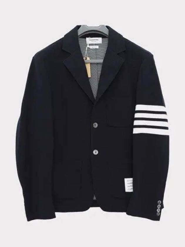 4 Bar Blazer Cotton Jacket Navy - THOM BROWNE - BALAAN 2