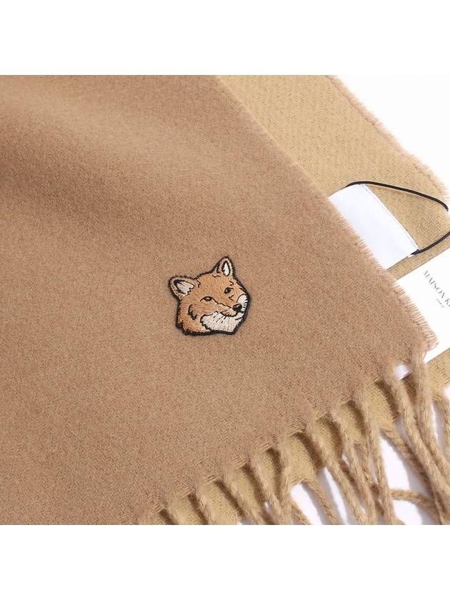 Bold Fox Head Double Face Scarf Beige - MAISON KITSUNE - BALAAN 3