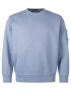 Brushed and Emerized Diagonal Fleece Lens Sweatshirt Blue - CP COMPANY - BALAAN 2