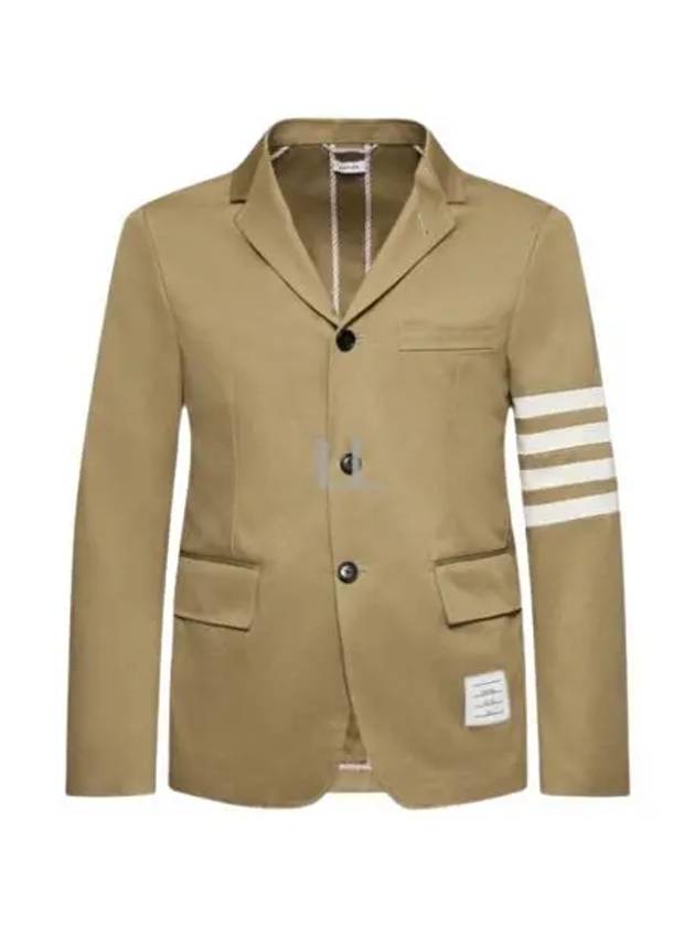 4 Bar Armband Cotton Blazer Jacket Camel - THOM BROWNE - BALAAN 2