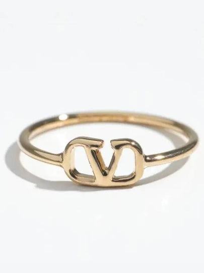 V Logo Signature Ring Gold - VALENTINO - BALAAN 2