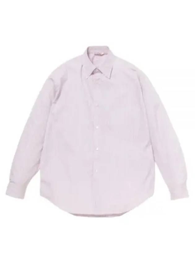 SUVIN HIGH COUNT CLOTH STRIPE SHIRT LIGHT PINK A24AS01SS Subin striped - AURALEE - BALAAN 1