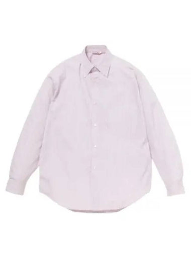 SUVIN HIGH COUNT CLOTH STRIPE SHIRT LIGHT PINK A24AS01SS Subin striped - AURALEE - BALAAN 1