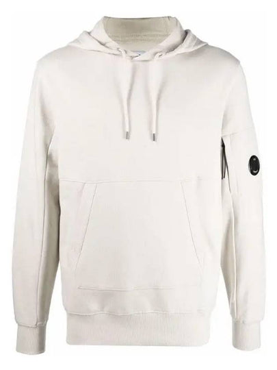 Men's Lens Wappen Fleece Hoodie Ivory - CP COMPANY - BALAAN 2