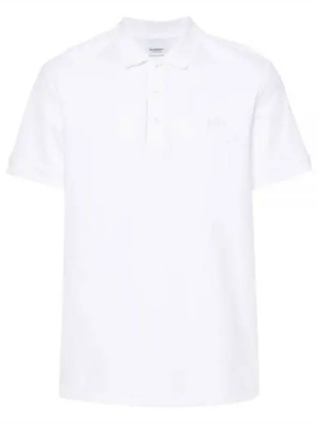 Eddie Cotton Polo Shirt White - BURBERRY - BALAAN 2