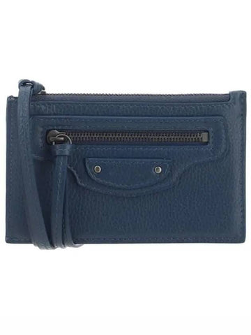 Neo Classic Zipper Card Wallet Navy - BALENCIAGA - BALAAN 1