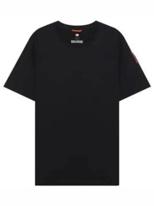 Men's Track Cotton Short Sleeve T-Shirt Black - PARAJUMPERS - BALAAN 2