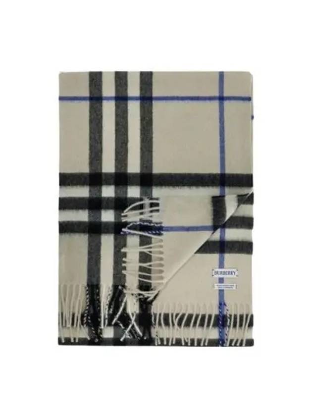 Check Cashmere Scarf Lichen - BURBERRY - BALAAN 2