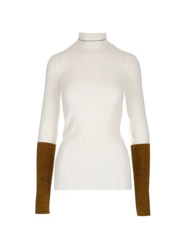 Women's Knit Turtleneck White - MONCLER - BALAAN 1