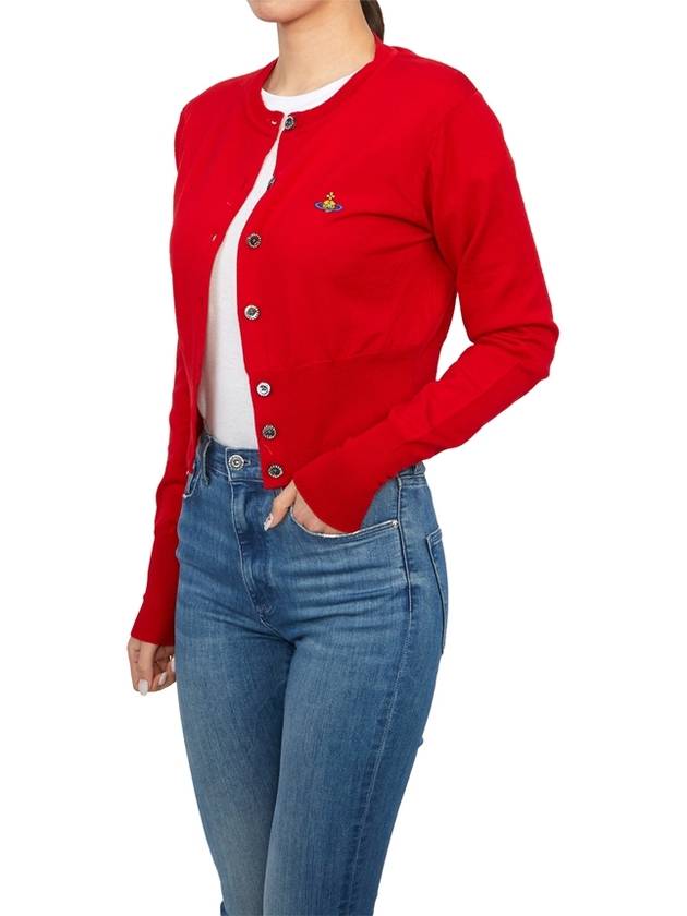 Bea Crop Cardigan Red 1803002UY0006H401 - VIVIENNE WESTWOOD - BALAAN 6