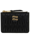 Quilted Napa Leather Passport Wallet Black - MIU MIU - BALAAN 2