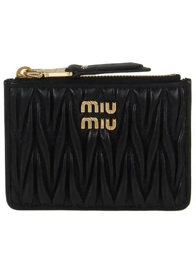 Matelasse Nappa Leather Card Wallet Black - MIU MIU - BALAAN 2