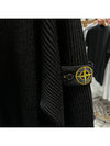 Kids Waffen Patch Wool High Neck Zip up Knit Cardigan Black 7716512A3 V0029 - STONE ISLAND - BALAAN 5