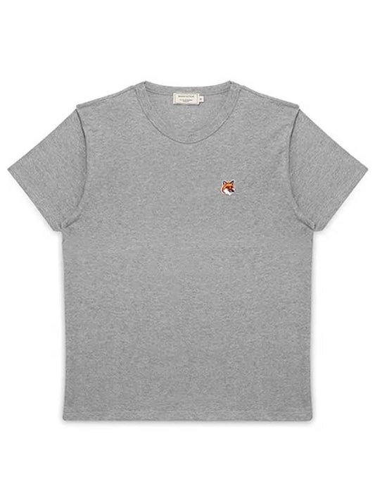 Fox Head Patch Regular Short Sleeve T-Shirt Grey - MAISON KITSUNE - BALAAN 2