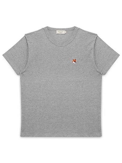 Fox Head Patch Regular Short Sleeve T-Shirt Grey - MAISON KITSUNE - BALAAN 2