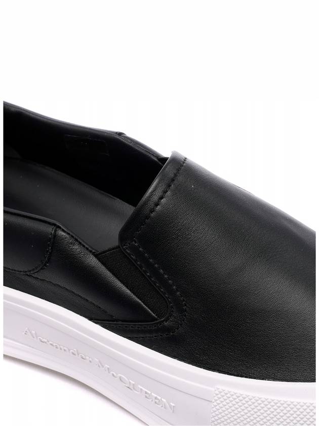 Deck Plimsol Slip-On Black White - ALEXANDER MCQUEEN - BALAAN 7