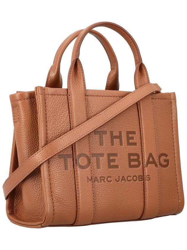 Small Leather Tote Bag Brown - MARC JACOBS - BALAAN 3