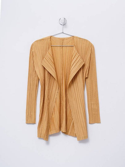 Mellow Pleats Open Cardigan Yellow - ISSEY MIYAKE - BALAAN 2