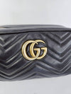 Used luxury goods DHLUX GG Black Marmont Matelasse Cross Bag Small - GUCCI - BALAAN 2