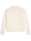 Tone On Tone Mini Logo Round Neck Sweatshirt Beige - AMI - BALAAN 6