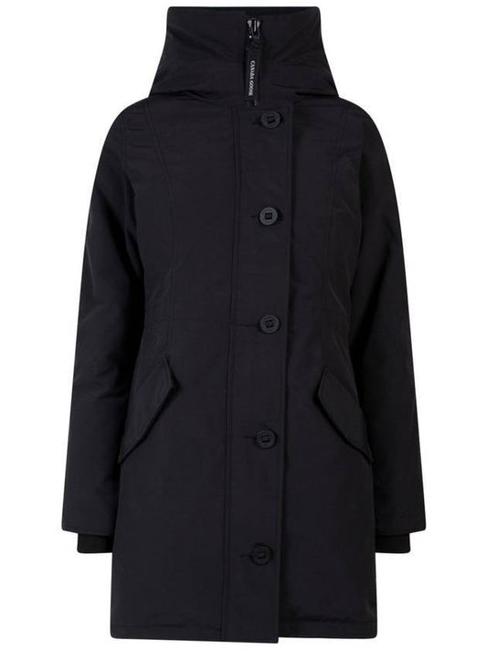 Women's Rossclair Hooded Parka Black - CANADA GOOSE - BALAAN.