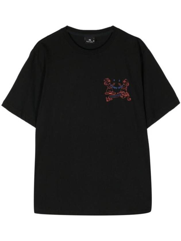 International Print Short Sleeve T-Shirt Black - PAUL SMITH - BALAAN 1