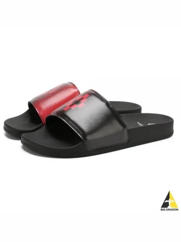 CMIA027 BLURRED Slippers Black Red CMIA027R19849036 1020 - MARCELO BURLON - BALAAN 2