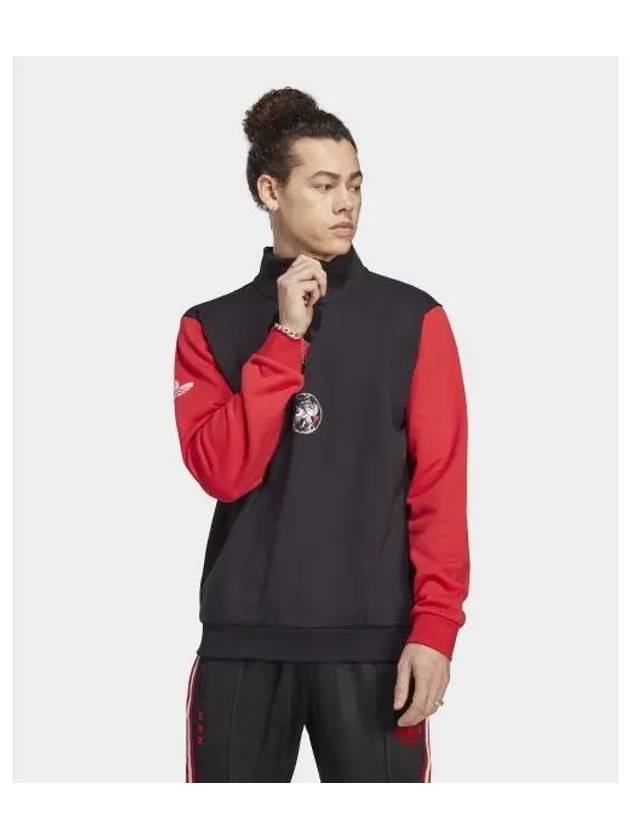 adidas Ajax Half Zip Black IN4720 - ADIDAS - BALAAN 1