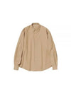 Men's Washed Finx Twill Long Sleeve Shirt Light Brown - AURALEE - BALAAN 2